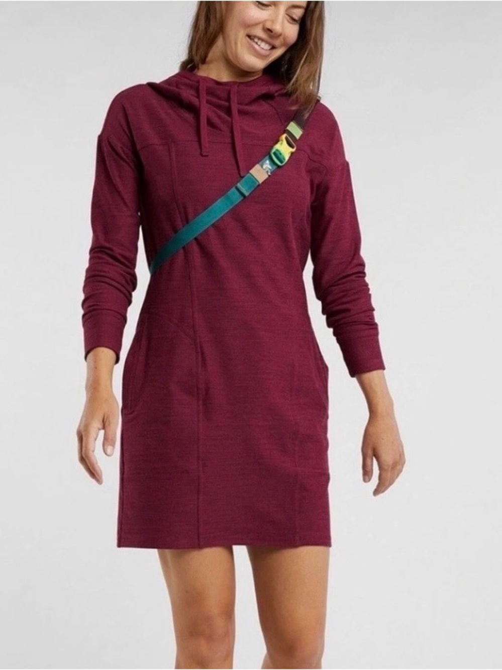 Toad&Co Intermosso Hoodie dress in Rust